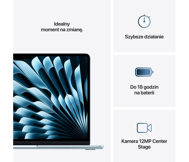APPLE MacBook Air 13'' M4 10/8/16GB/256GB - Sky Blue - 1322279 - zdjęcie 10